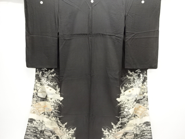 Japanese Kimono / Chirimen Kinsha Silk